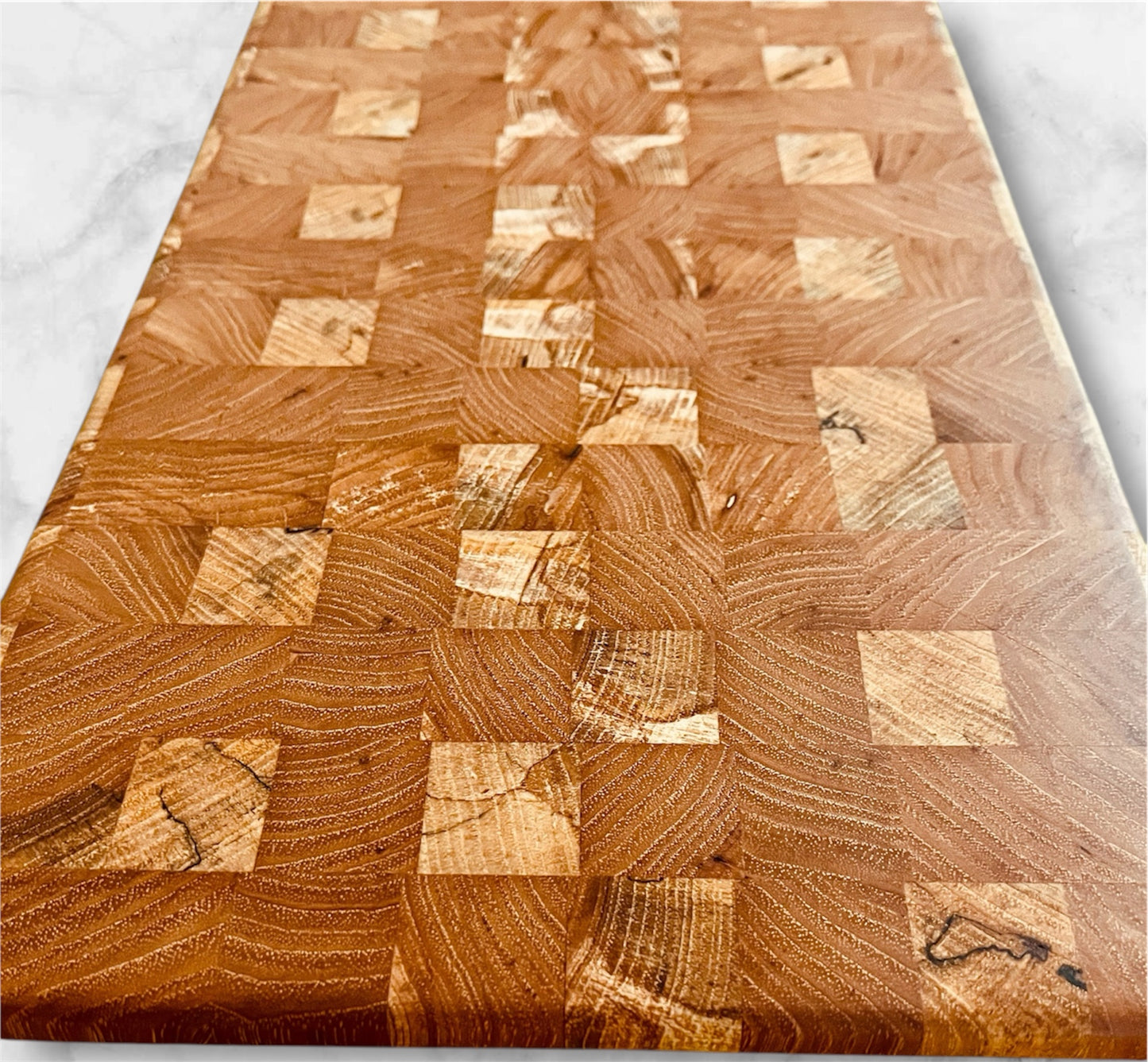 End Grain Basket Weave Cutting Board